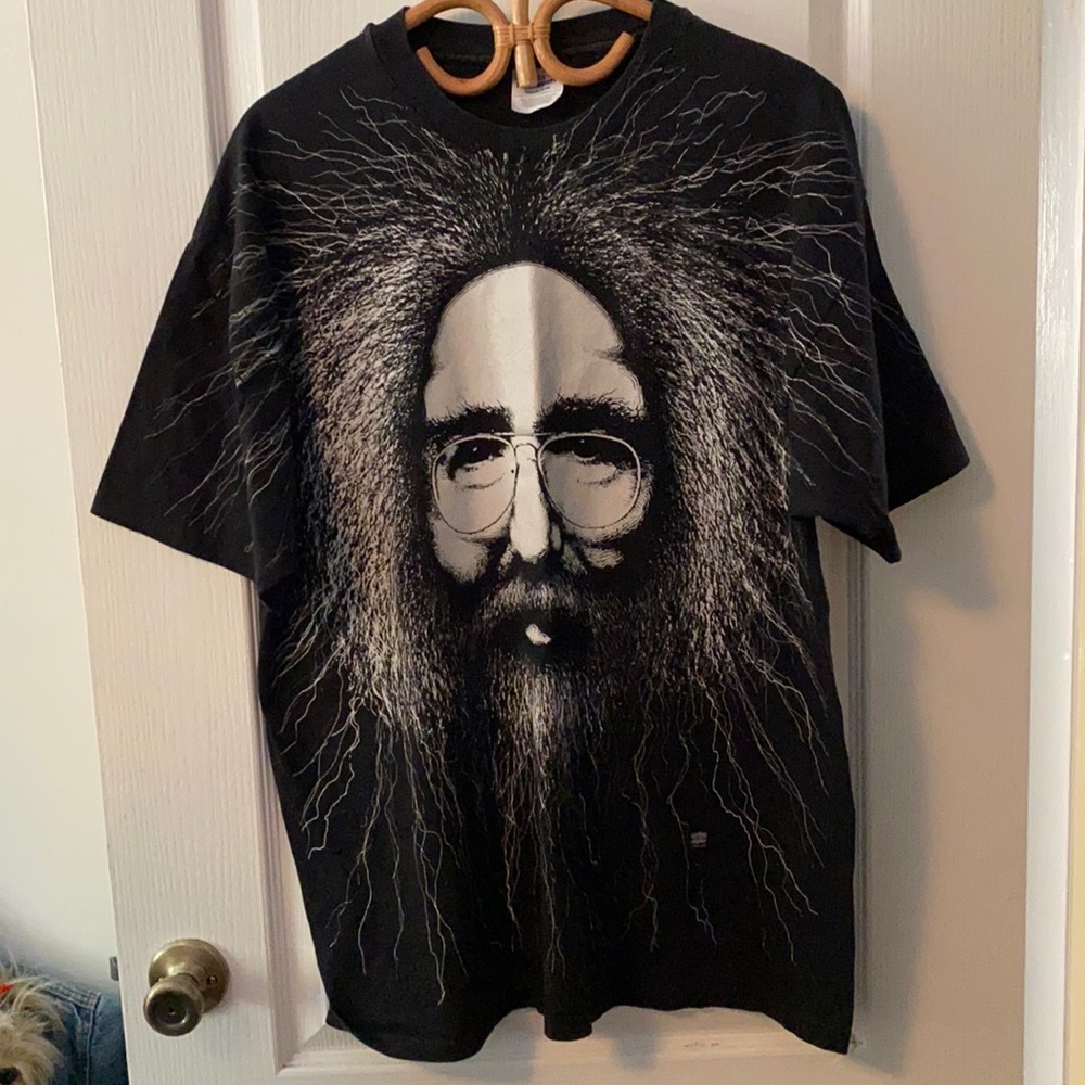 Gerry Garcia full face 1993 printed T-shirt